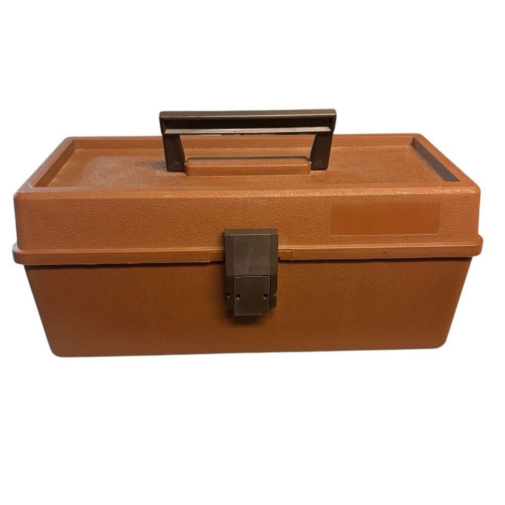 Brown Fishing Tackle Box With 2 Trays